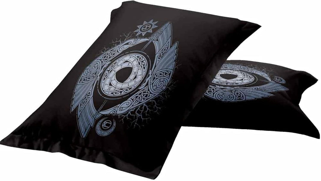 3D Wikinger Bettwäsche Set 135x200 cm 2teilig mit Reissverschluss Weiche und Angenehme Schlafkomfort