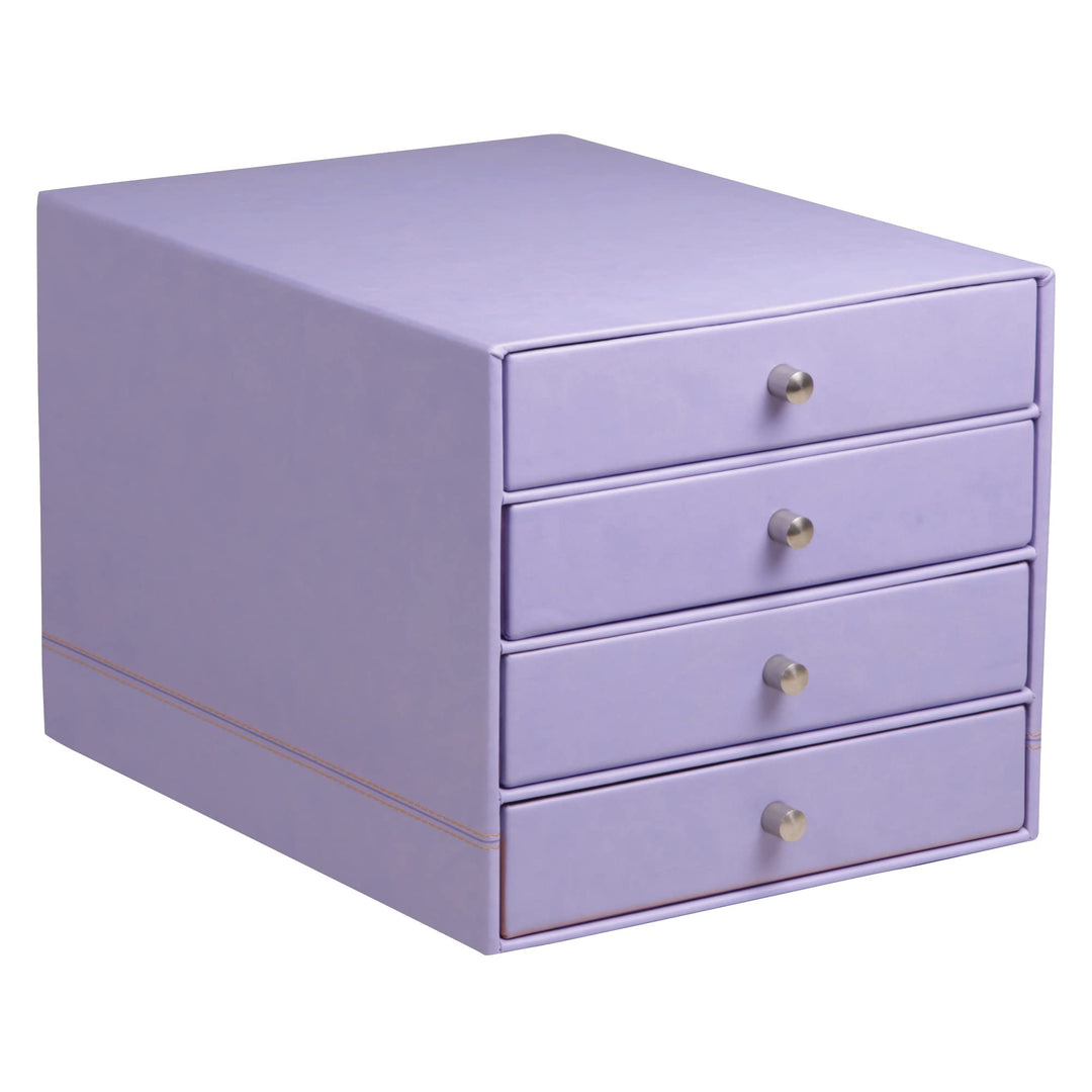 Rhodia 318869C Schubladenbox (mit 4 Schubladen, Griffe aus Metall, Kunstleder, elegant und praktisch