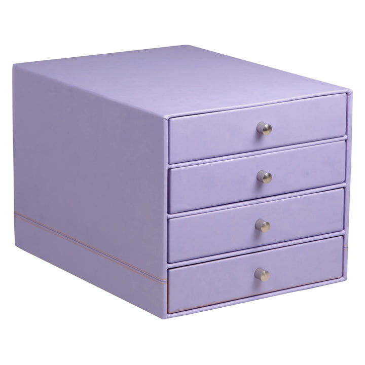 Rhodia 318869C Schubladenbox (mit 4 Schubladen, Griffe aus Metall, Kunstleder, elegant und praktisch