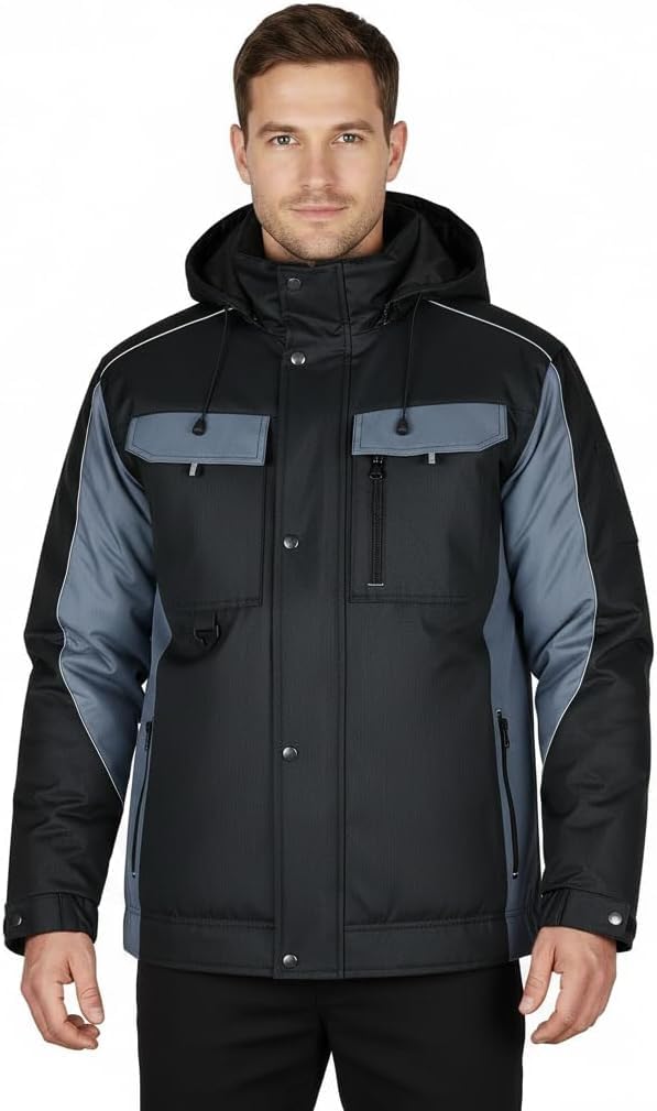 BWOLF Braver Arbeitsjacke Herren Winter Herren Winter Winddichte Winterjacke Arbeitsjacke Warme mit