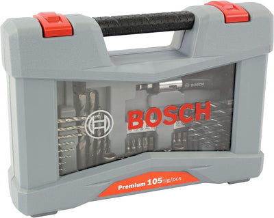 Bosch 105tlg. X-Line Bohrer- und Schrauberbit-Set (für Holz, Stein und Metall, inkl. Ratschen-Schrau