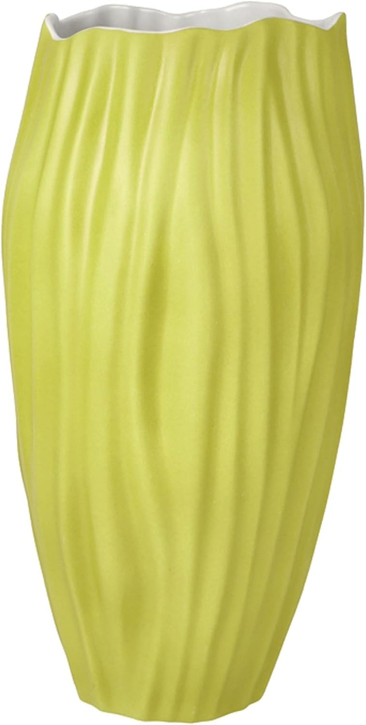 Goebel Vase Spirulina Colori in der Farbe Hellgrün, aus Biskuit-Porzellan hergestellt, Masse: 15,5 x