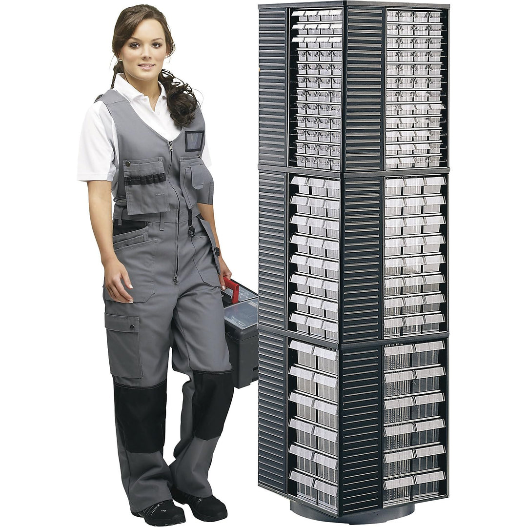 Kleinteilemagazin BxTxH 310x180x550 mm Standard-Ausführung BxTxH 310x180x550 mm - 60 Schubladen glas