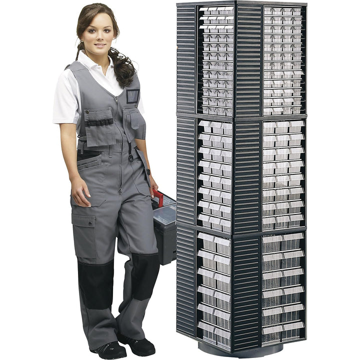 Kleinteilemagazin BxTxH 310x180x550 mm Standard-Ausführung BxTxH 310x180x550 mm - 60 Schubladen glas