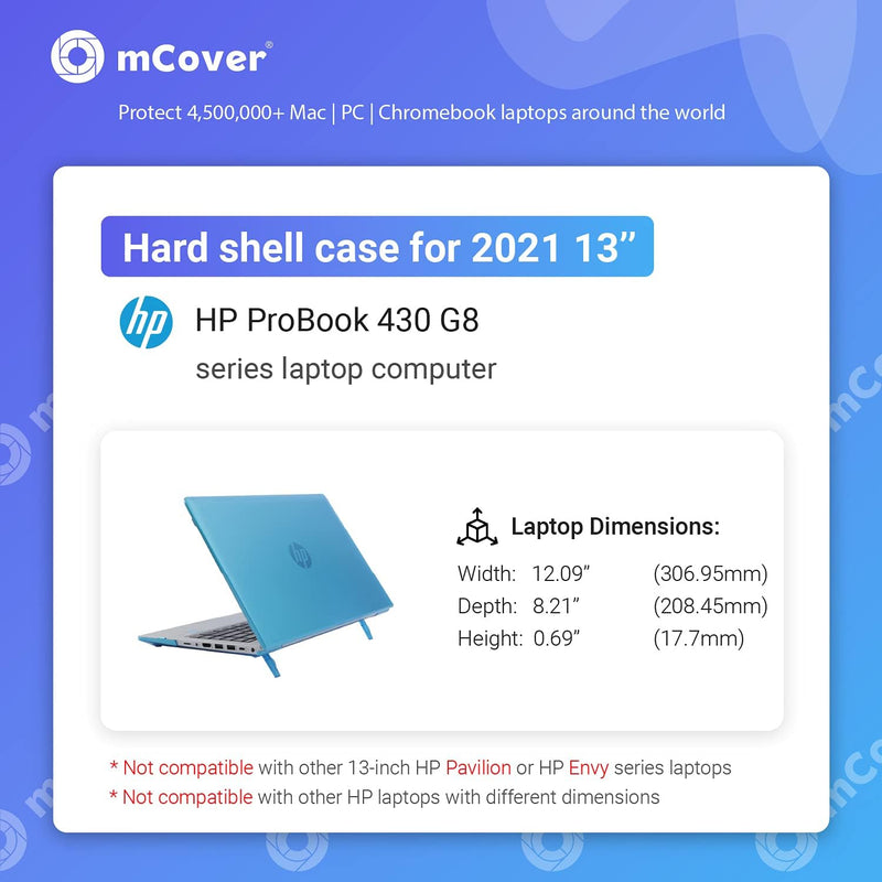 mCover Hartschalen-Schutzhülle für HP ProBook 430 G8 Serie 2021 33 cm (13 Zoll), nicht kompatibel mi