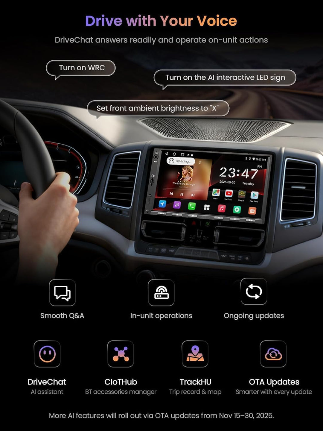 ATOTO A5 Doppel din Radio Android, 7 Zoll Touchscreen Digital Media-Receiver,Wireless CarPlay und An