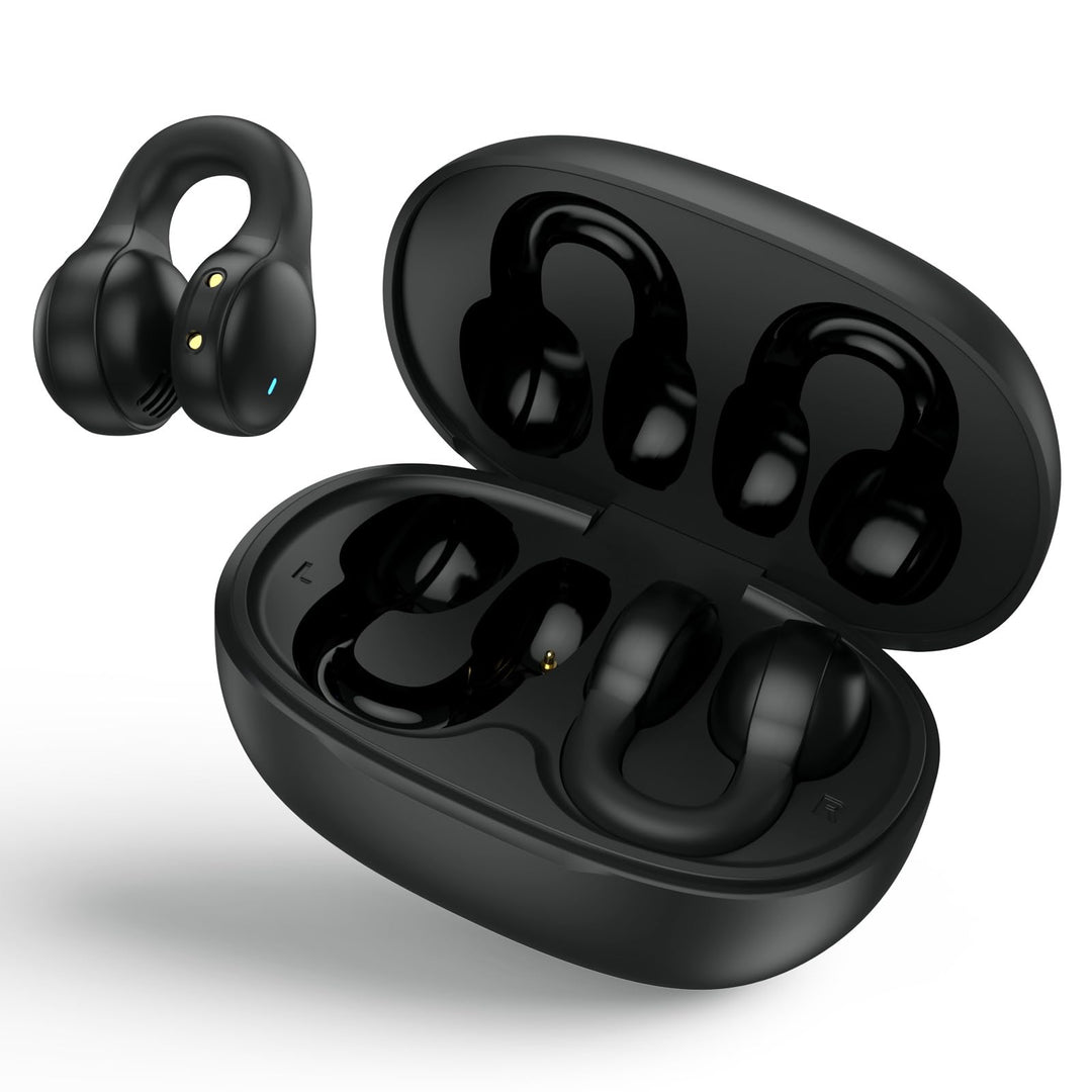 Bluetooth Kopfhörer mit Ohrclip, Knochenschall Kopfhörer Kabellos Bluetooth 5.4, sportkopfhörer Open