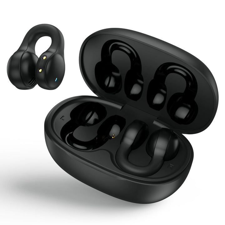 Bluetooth Kopfhörer mit Ohrclip, Knochenschall Kopfhörer Kabellos Bluetooth 5.4, sportkopfhörer Open