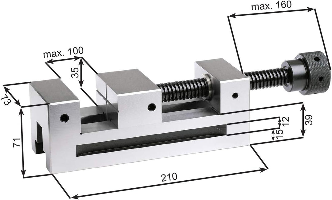 WABECO Maschinenschraubstock 73 mm Kontoll Schraubstock