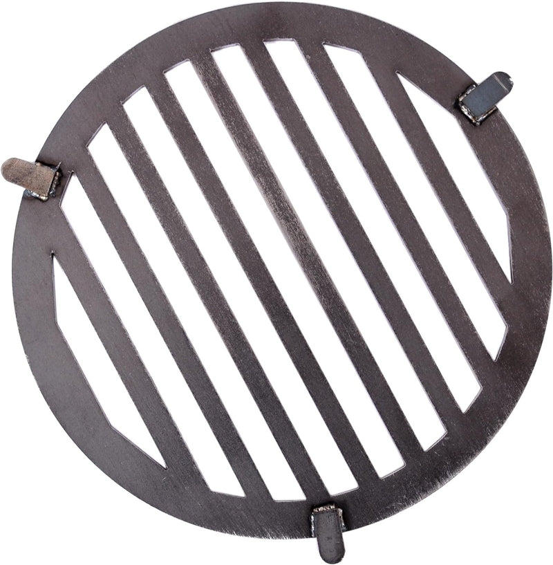 80 cm Feuerplatte mit Tragegriff 5 mm mit 20 cm Grill Einsatz Gitter für Grill Plancha Feuerschale G