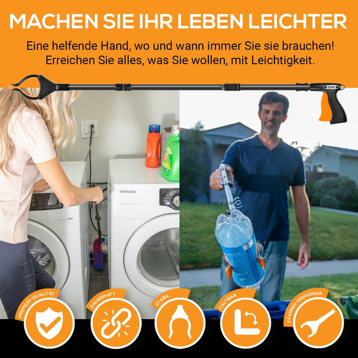 EZPIK 2 x 100 cm Greifer für Senioren mit Magnet-Greifarm, Robuste Greifzangen für Menschen mit Behi