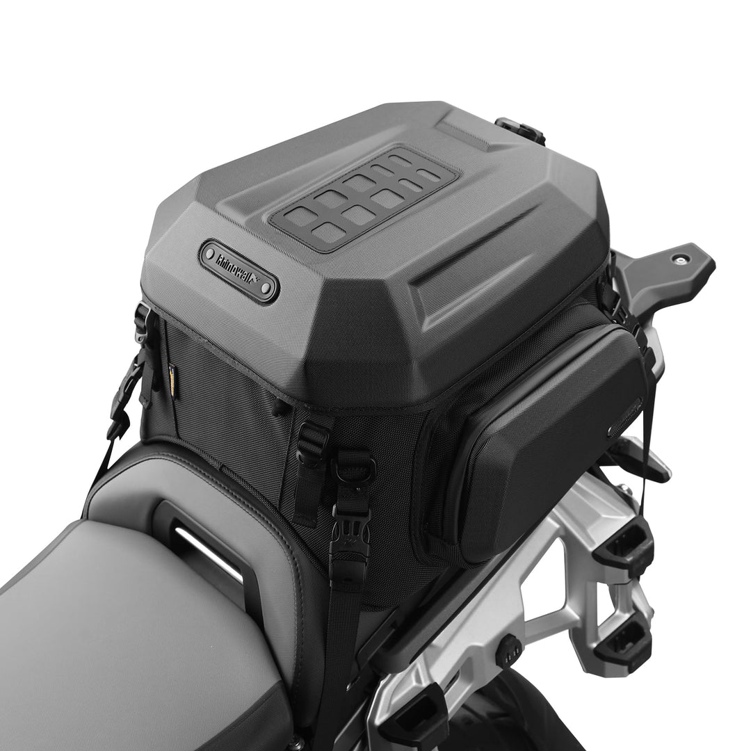 Rhinowalk Motorrad-Hecktasche, Reisegepäck, erweiterbare Motorrad-Helmtasche, 23 l–35 l, wasserdicht