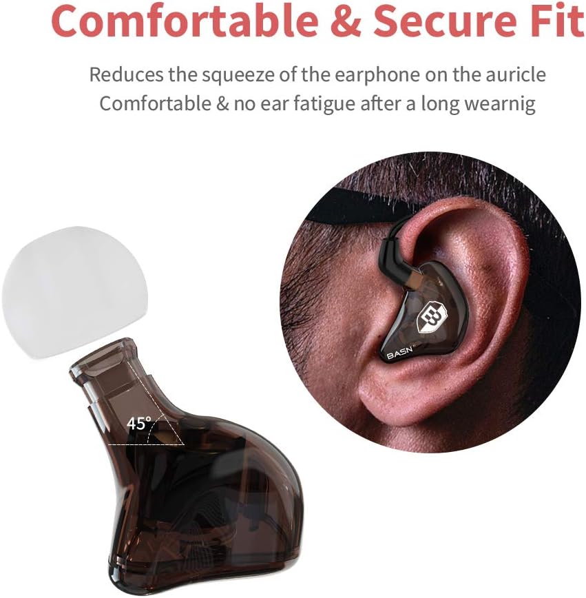 BASN Bsinger In-Ear-Monitore Geräuschisolierende Kopfhörer, Dual-dynamische Treiber High Definition