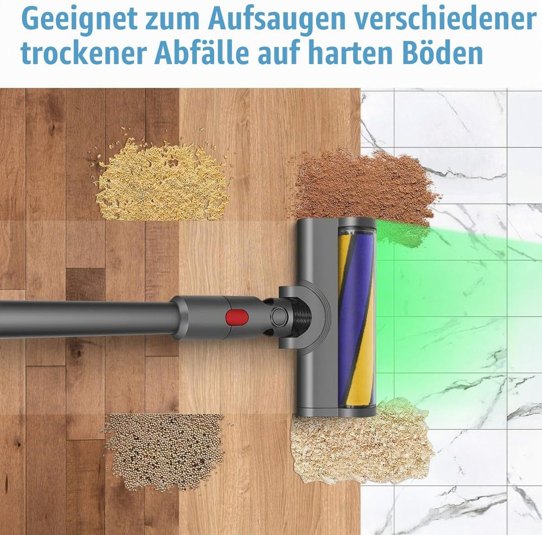 DrRobor Softwalze Bodendüse für Dyson V10 V11 V15 V7 V8, Elektrischer Soft Roller Bürste Aufsatz mit