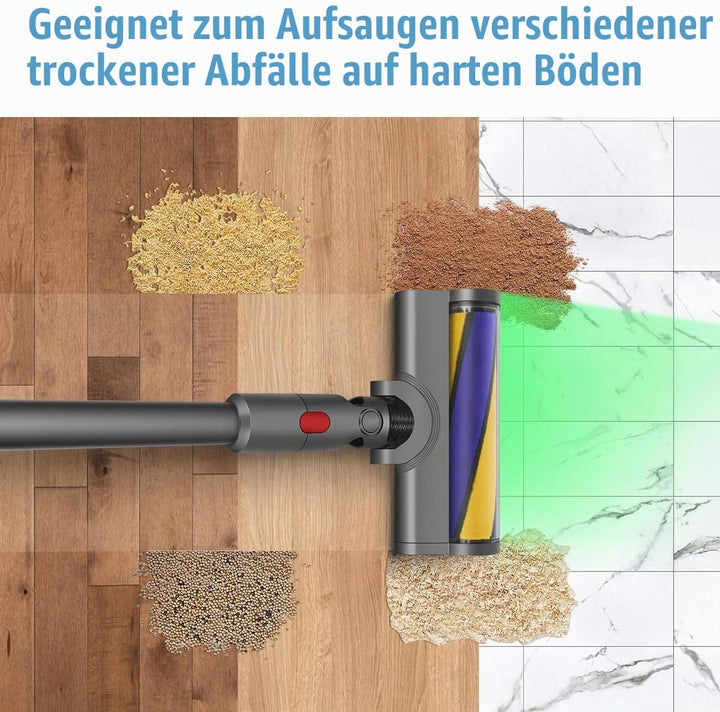 DrRobor Softwalze Bodendüse für Dyson V10 V11 V15 V7 V8, Elektrischer Soft Roller Bürste Aufsatz mit