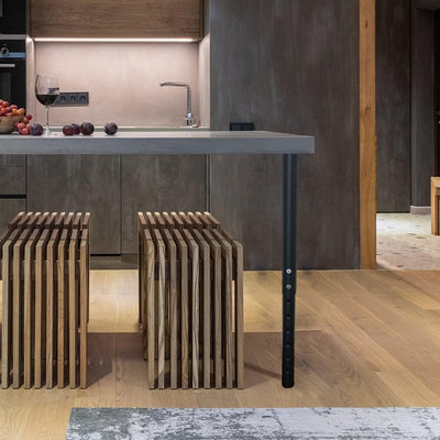 Jahof Tischbein Metall Höhenverstellbar 55-90 cm für Tischplatte, Möbelfüsse Verstellbar für DIY Möb