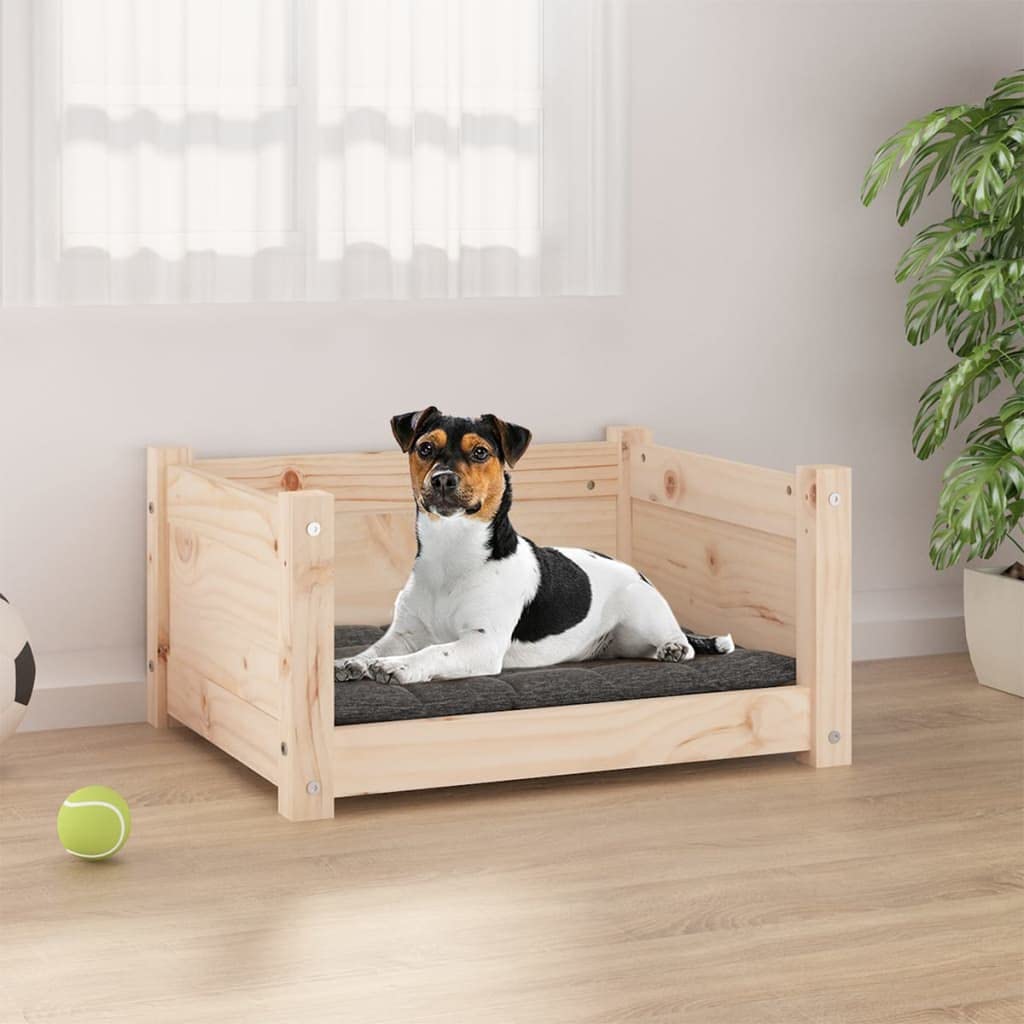 homiuse Hundebett Katzenbett 55,5x45,5x28 cm Massivholz Kiefer Hundekorb Katzenkorb Hundebett Grosse