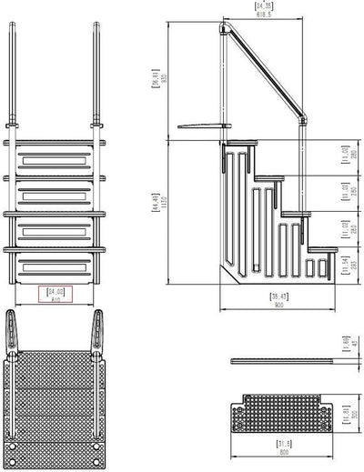 habitat et jardin Einfache Pool-Treppe