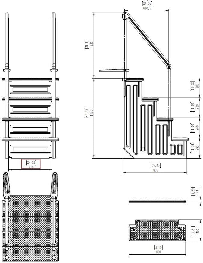 habitat et jardin Einfache Pool-Treppe