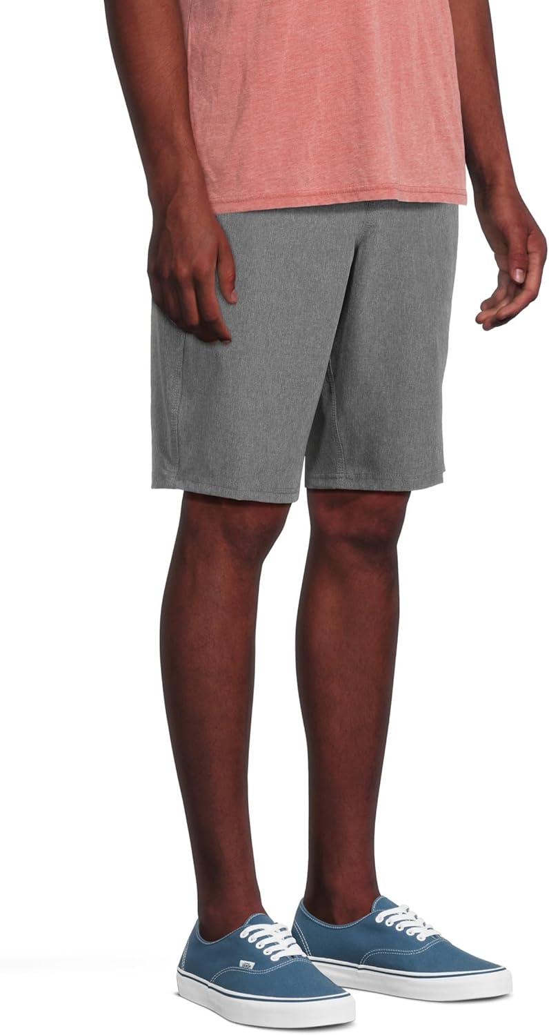 O'Neill Herren Boardshorts Locked Stripe Hybrid Short 28W x 9L Meliert, Grau, 28W x 9L Meliert, Grau