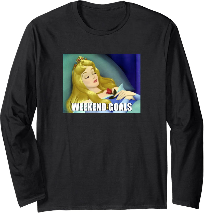 Disney Sleeping Beauty Aurora Weekend Goals Langarmshirt