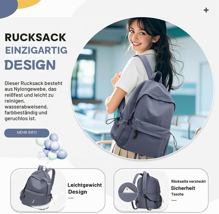 Schulrucksack Mädchen Jungen Causal Schultasche College Rucksack Schule Teenager Schulmädchen Schulr