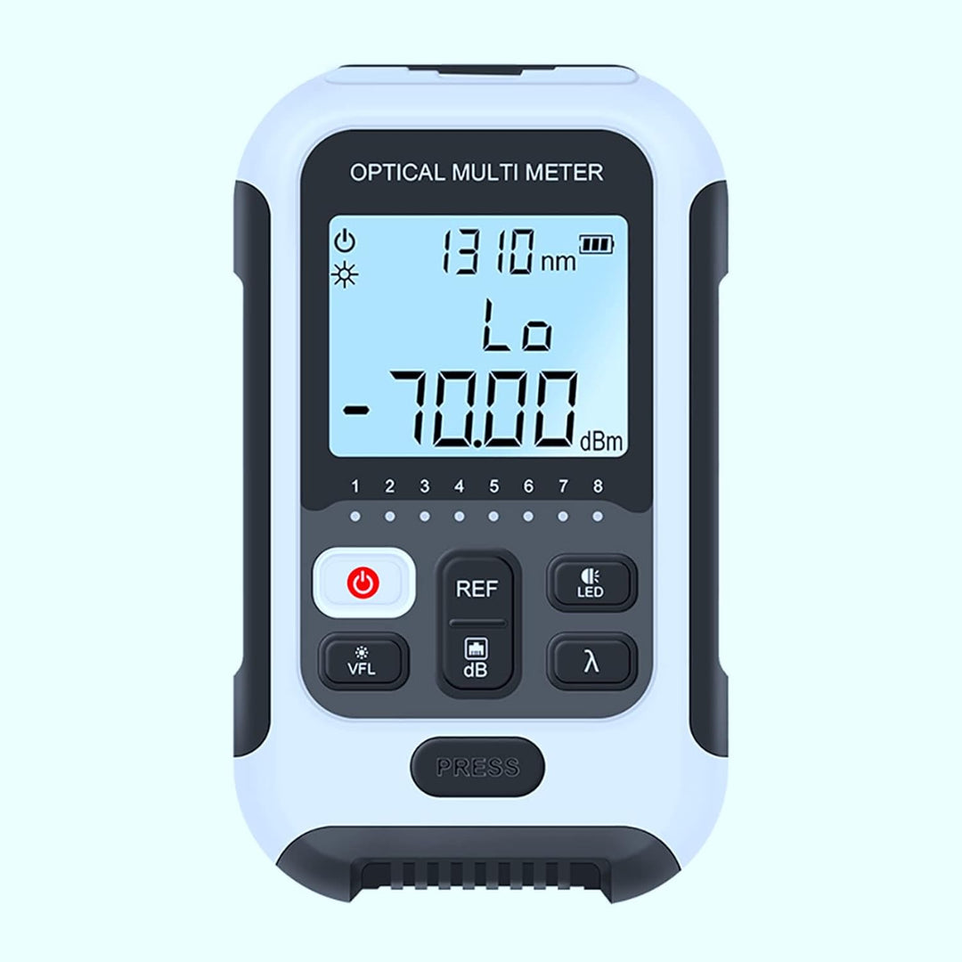 Optischer Leistungsmesser, 3 in 1 Glasfaser-Leistungsmesser mit 10 Wellenlängen FC/SC/ST Universal I