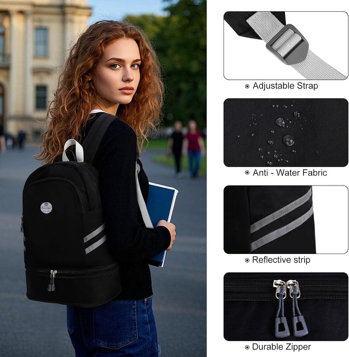 HUA ANGEL Rucksack Damen GrossE KapazitäT Faltbarer EIN Wochenende Sportrucksack Mit Schuhfach Und N