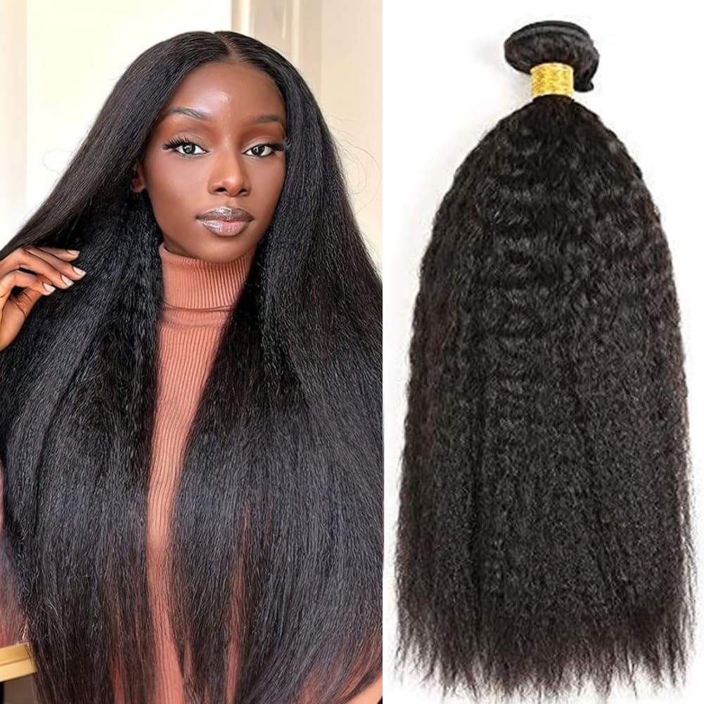 Kinky Straight Human Hair Bundles Unprocessed Yaki Human Hair 1 Bundle 16 Zoll 100% Brasilianische H