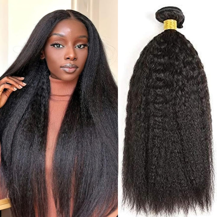 Kinky Straight Human Hair Bundles Unprocessed Yaki Human Hair 1 Bundle 16 Zoll 100% Brasilianische H