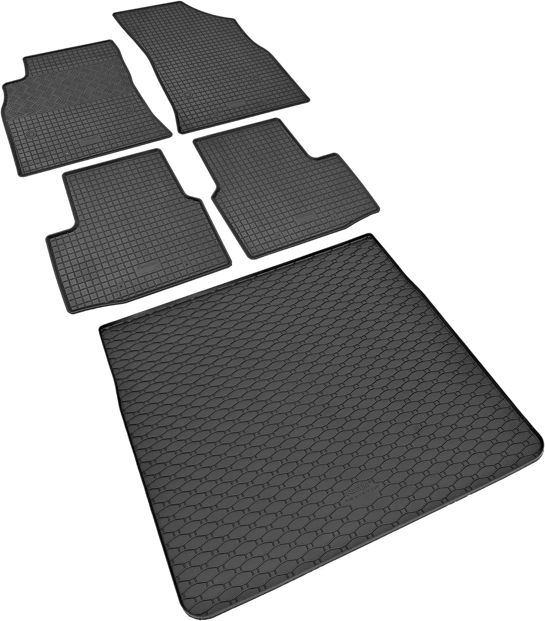 Passgenaue Kofferraumwanne und Gummifussmatten geeignet für Opel Astra K Sports Tourer ab 2015 + Gur
