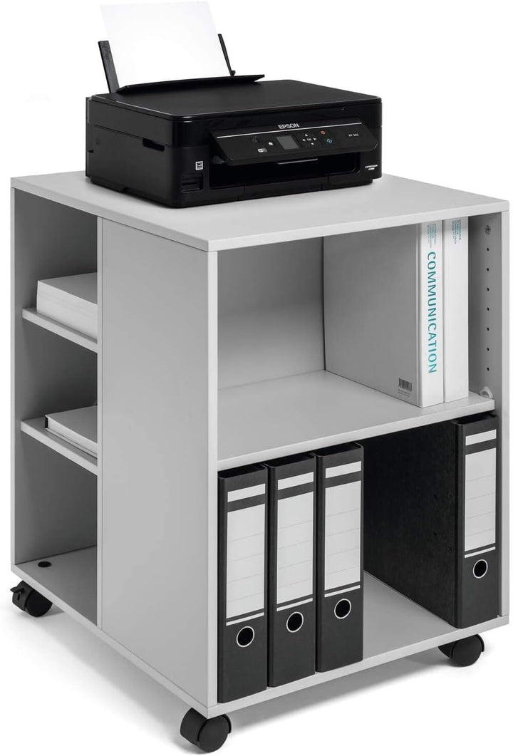 Durable Multifunktions-Wagen 74/59, 3-seitig offen mit 6 Regalböden (528 x 748 x 592 mm), grau, 3113