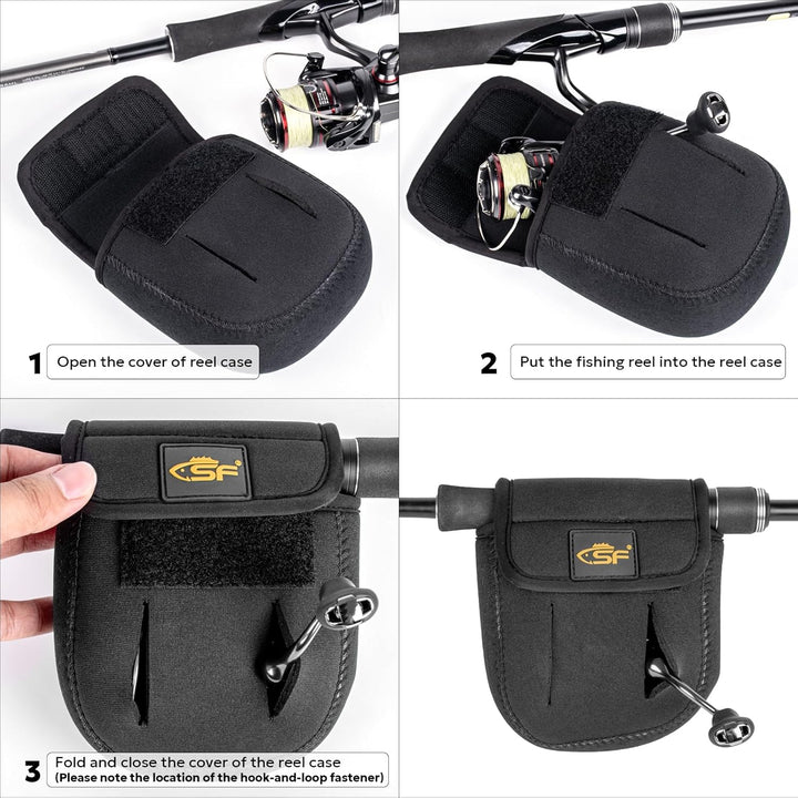 SF Schutzhülle für Spinnrollen, passend für Spinnrollen der Serie 200 bis 1000, XS, 3 Stück Spinning