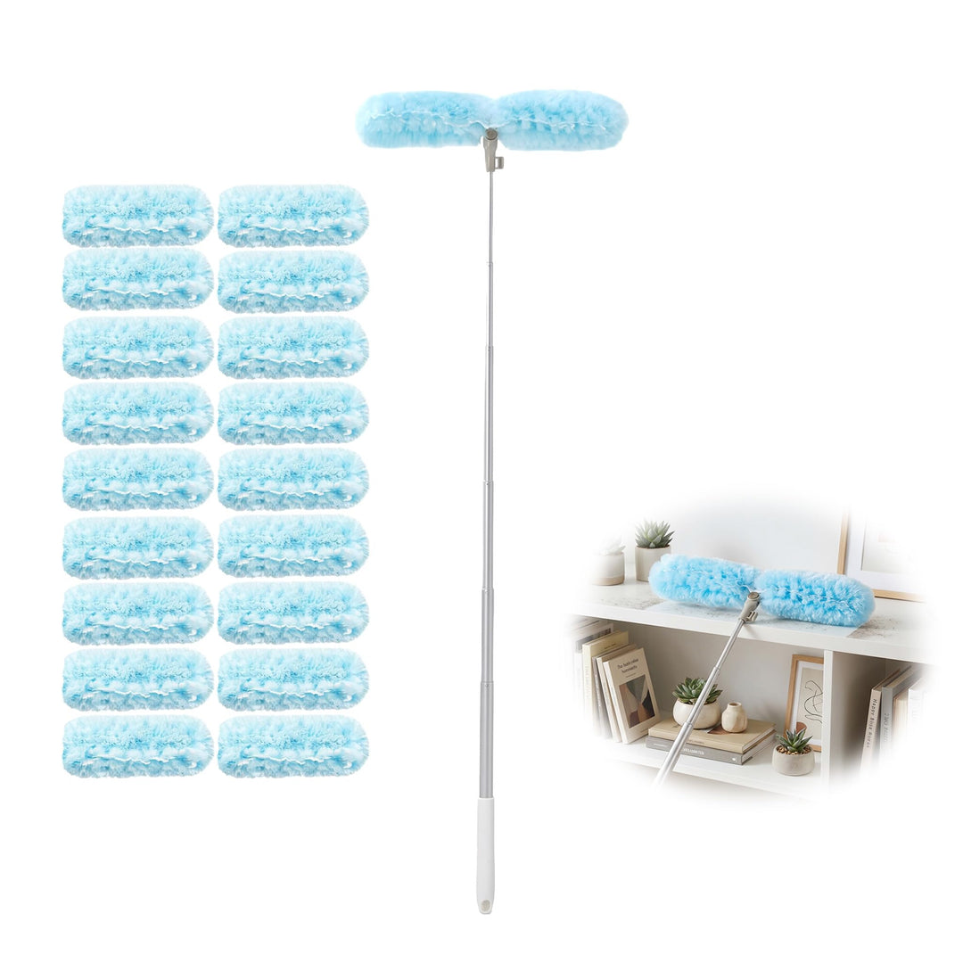Staubwedel, 180cm Staubwedel Teleskop, Staubmagnet(Blau) | Kompatibel mit Swiffer Staubmagnet Grad 3