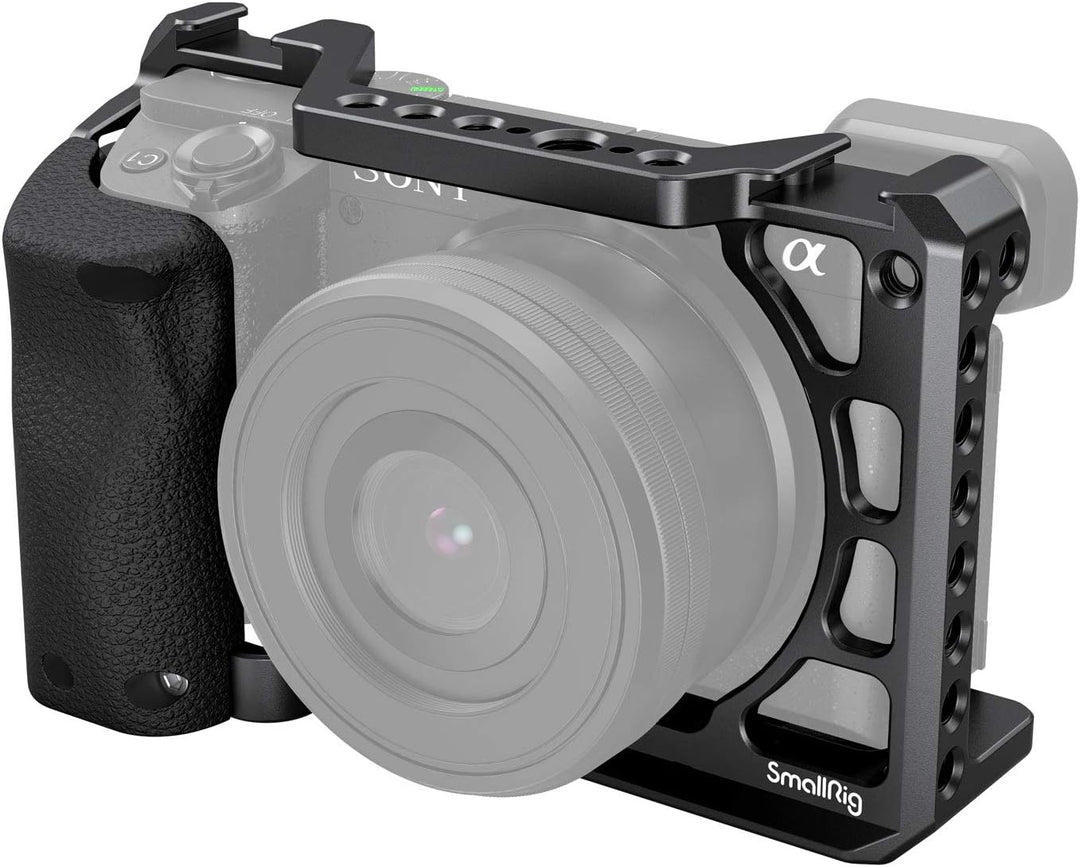 SMALLRIG Kamerakäfig Käfig Cage mit Silikonhandgriff für Sony A6100/A6300/A6400 Kamera - 3164