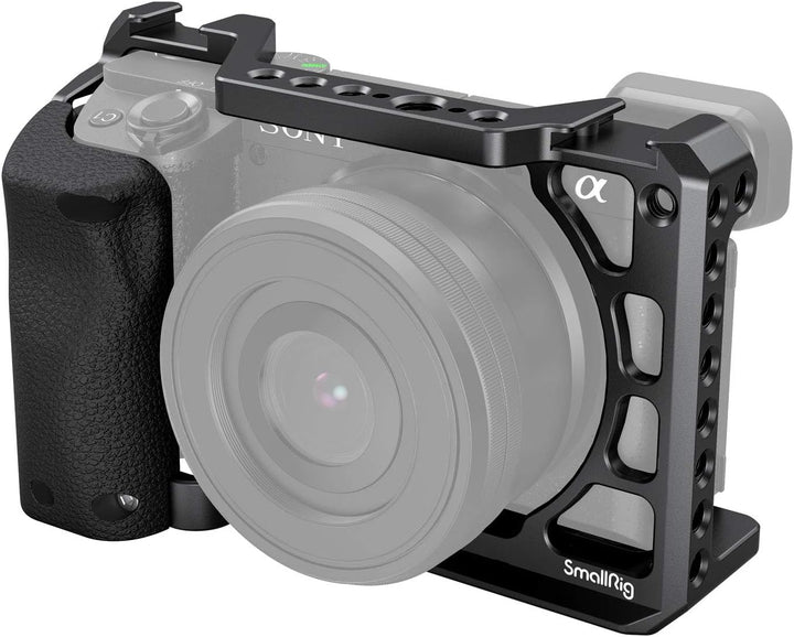 SMALLRIG Kamerakäfig Käfig Cage mit Silikonhandgriff für Sony A6100/A6300/A6400 Kamera - 3164