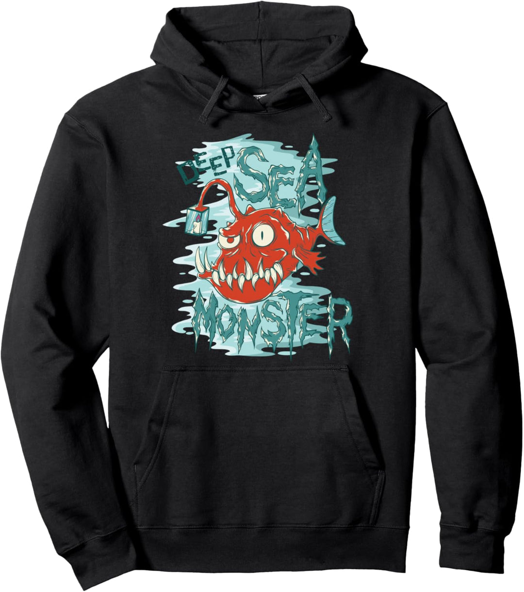 Deep Sea Monster Fischangeln Pullover Hoodie