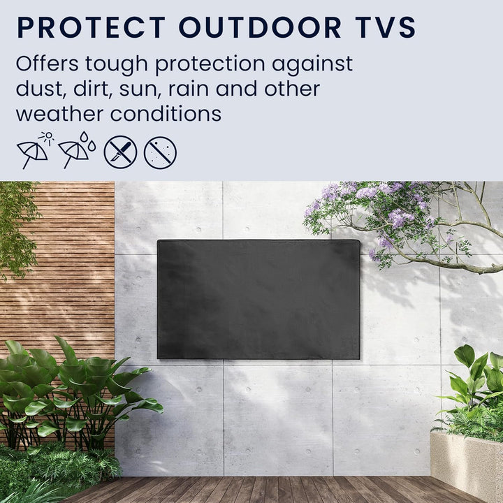 kwmobile 32" TV Outdoor TV Abdeckung - Fernseher Hülle Bildschirmschutz - Schutzhülle wetterfest - S