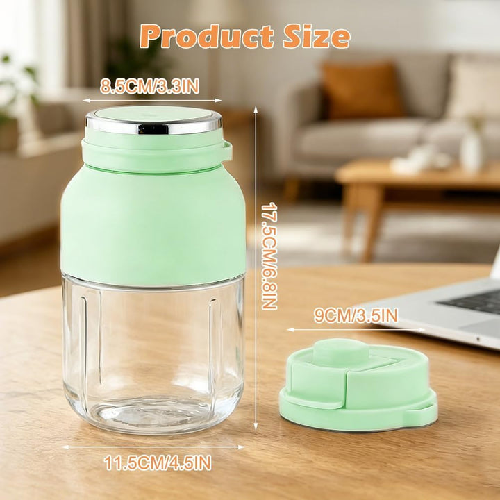 Tragbarer Mixer Fresh Juice Mixer Flasche - 1200 ml Mixbecher Blender Bottle mit 38 Klingen, USB-Auf