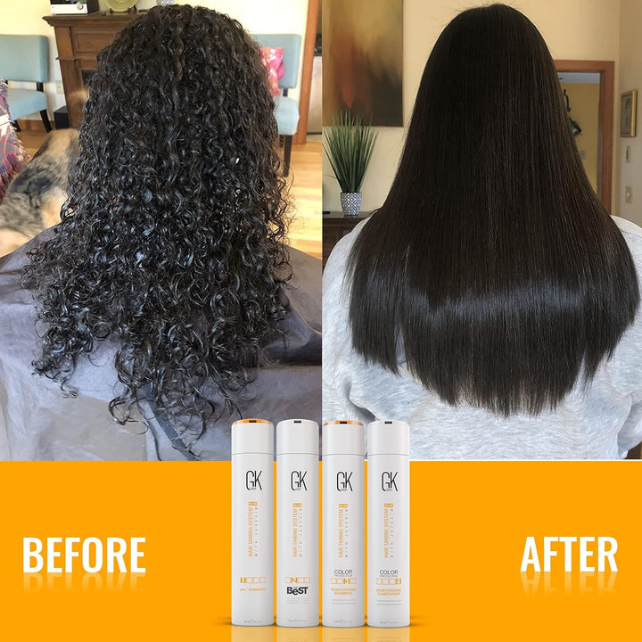GK HAIR Global Keratin The Best Professional Hair Kit (300ml/10.1 Fl Oz) zum Glätten, Glätten von Ke