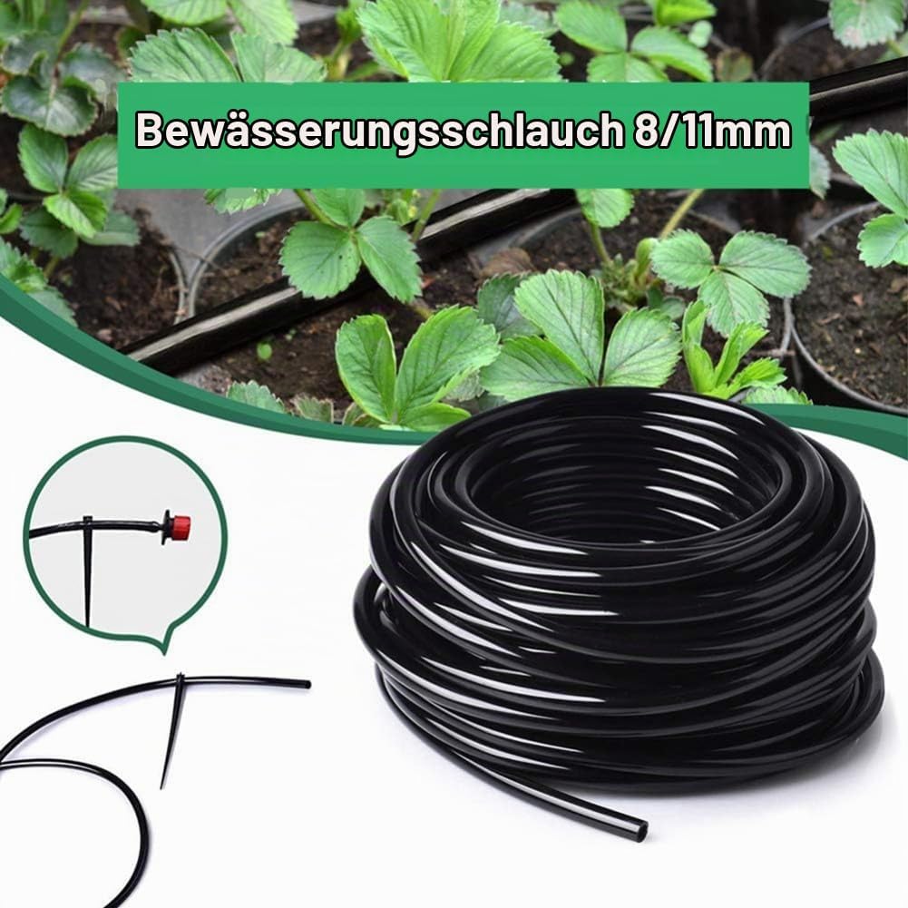 10 Mt Bewässerung Rohr Bewässerungsschlauch 8 / 11mm Garten Tropf PVC Rohr Bewässerung Bewässerungss
