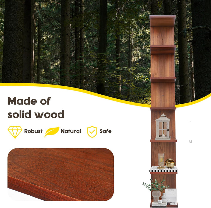 PHOENANCEE 7-stufiges Wandregal, vertikales Regal, Organizer Tall Tower Design dekoratives Wandregal