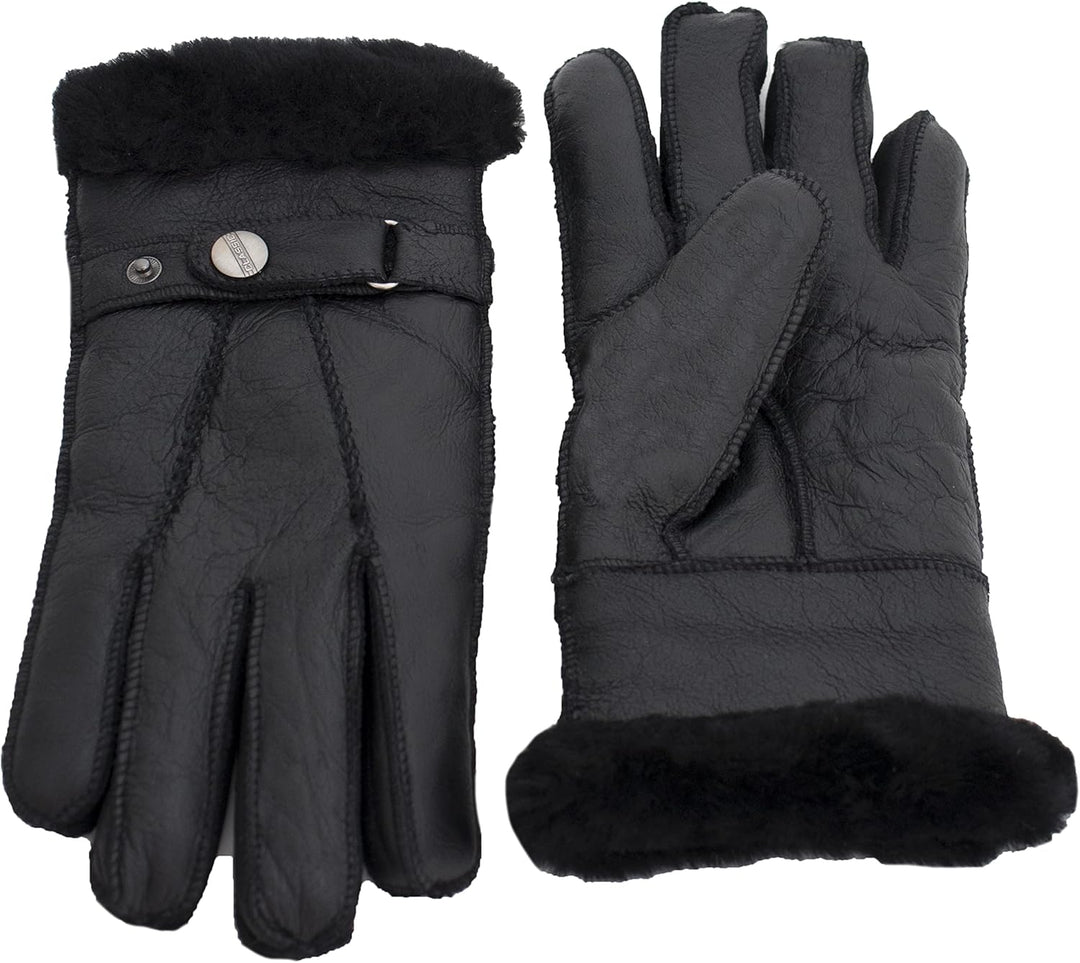 Reissner Lammfelle Fingerhandschuhe HDS-FINGER2 Merino Lammfell Nappa Leder in schwarz, beige und wa