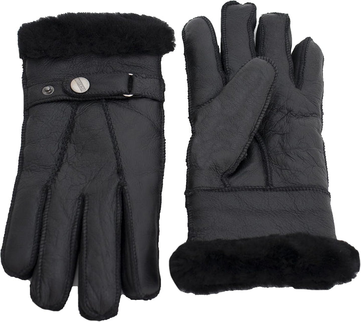 Reissner Lammfelle Fingerhandschuhe HDS-FINGER2 Merino Lammfell Nappa Leder in schwarz, beige und wa