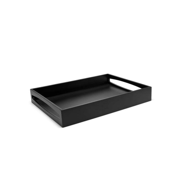 LEOPOLD servir madera negra Tablett Silber 300x400x60