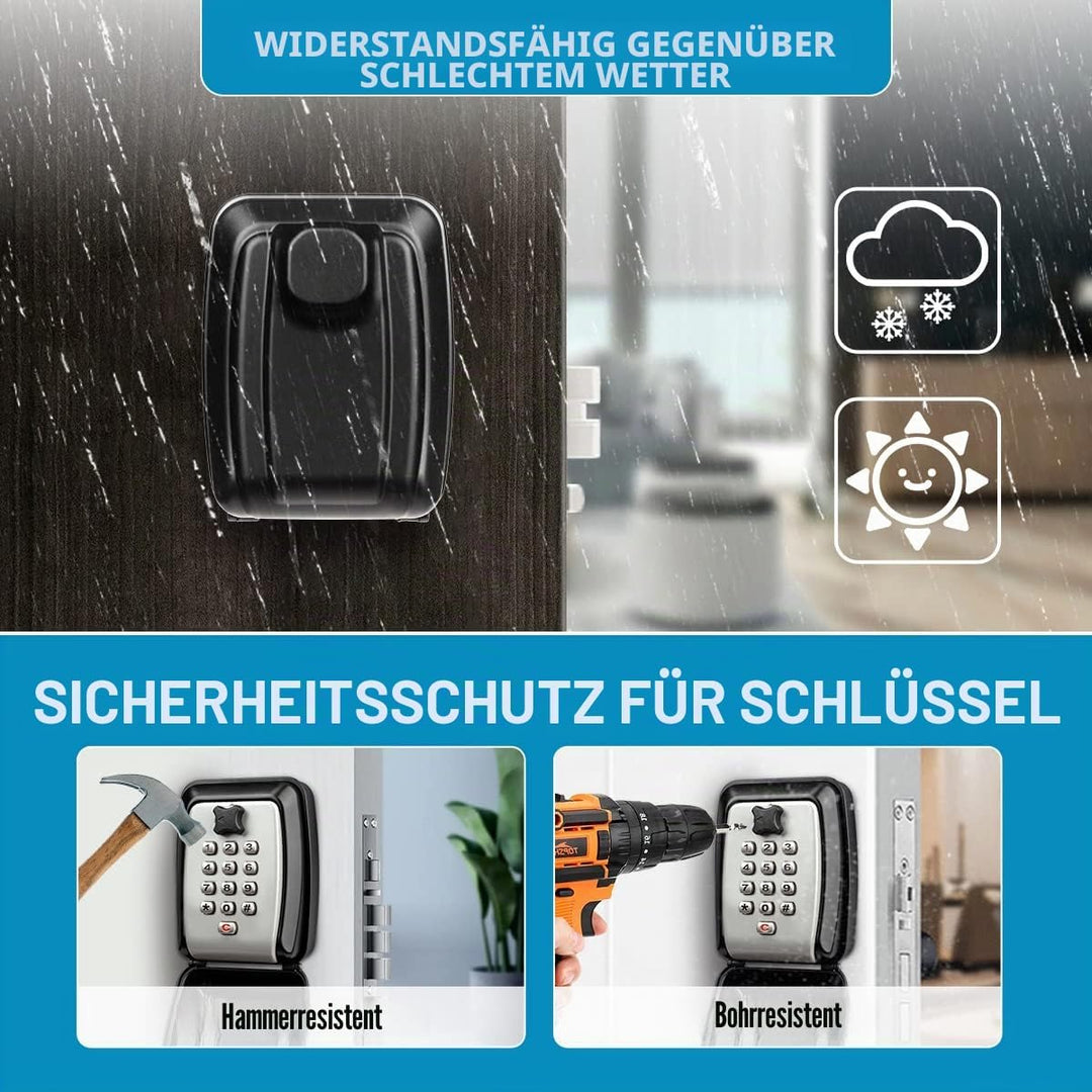 Faneam Gross Schlüsseltresor mit Zahlencode Aussen Schlüsselsafe Wandmontage Schlüsseltresor Schlüss
