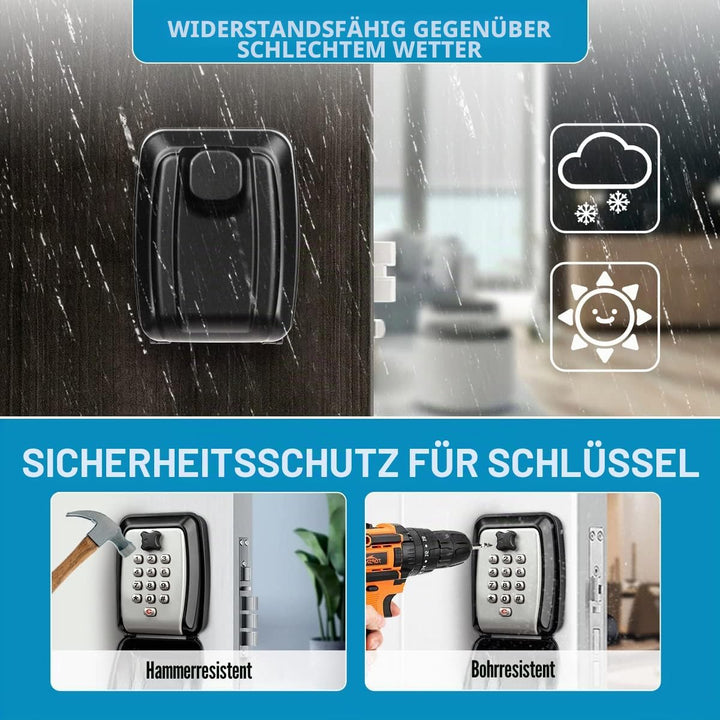 Faneam Gross Schlüsseltresor mit Zahlencode Aussen Schlüsselsafe Wandmontage Schlüsseltresor Schlüss