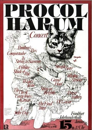 Procol Harum - Procols Ninth, Frankfurt 1976 » Konzertplakat/Premium Poster | Live Konzert Veranstal