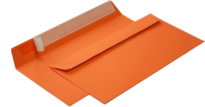 Briefumschläge DINl lang C6/5 114x229 mm orange 120 g/m² ohne Fenster haftklebend (205A)(100), 100