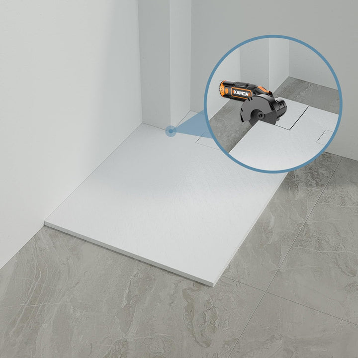 AQUABATOS SMC Duschwanne 100x70 cm Weiss Eckig Quadratisch Duschtasse Duschbecken Brausewanne Brause